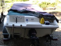The stepped area where the ladder is at the rear of the boat  I call the swim grid..jpg