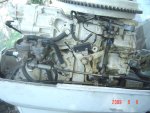 Boat's 35 HP Linkage in Reverse Position.JPG