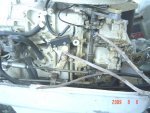 Boat's35 HP Linkage in Reverse Position 3 pointers to adjustments.JPG
