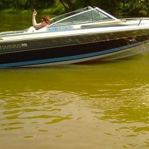 on the river